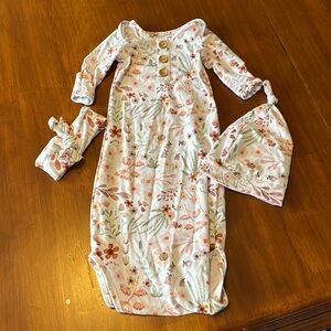 Caden Lane Knot Gown with hat and bow